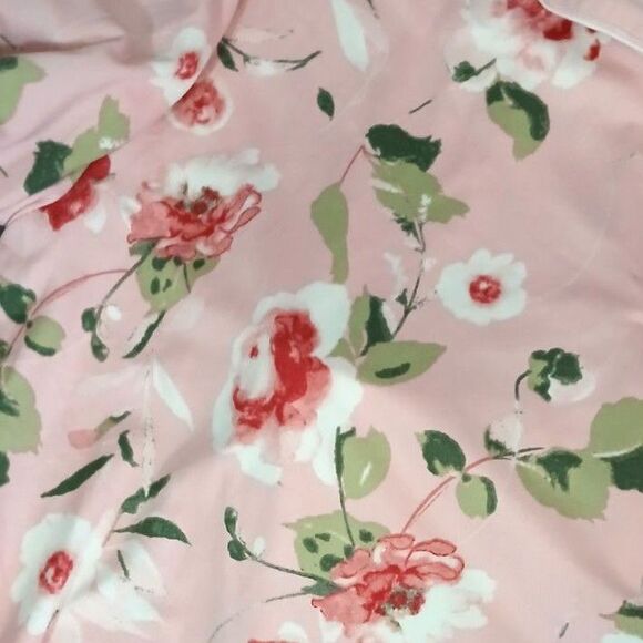 Flora cottage Rose short sleeve pajamas by Flora Nikrooz sz L polyester blend - Picture 2 of 4